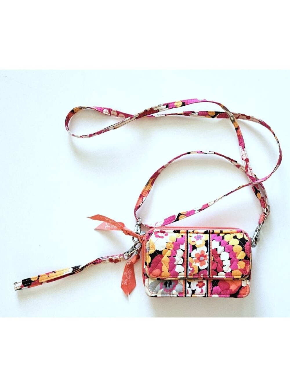 Vera Bradley Pixie Blooms All In One Crossbody Wallet Mini Purse